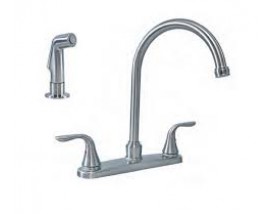 Two Handle Gooseneck Kitchen Faucet